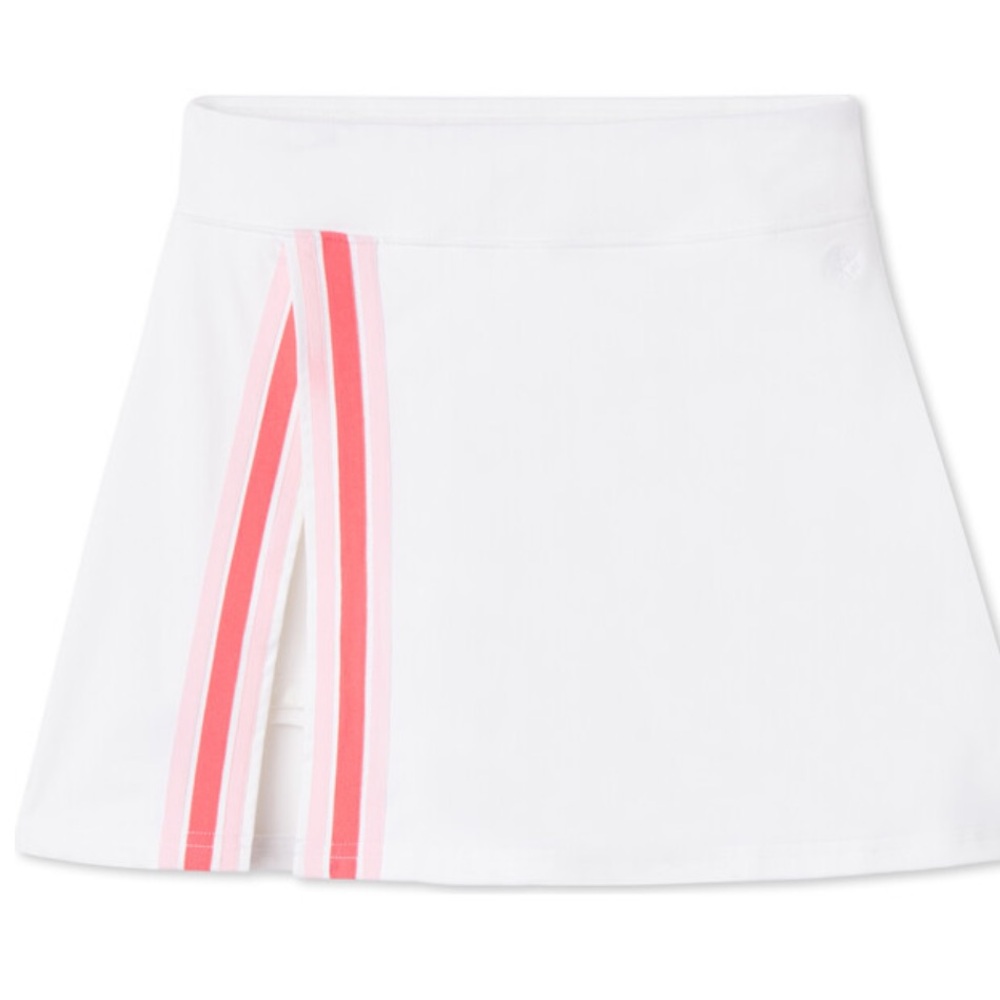Classic Prep Talia Tennis Performance Skort with Pink Stripes